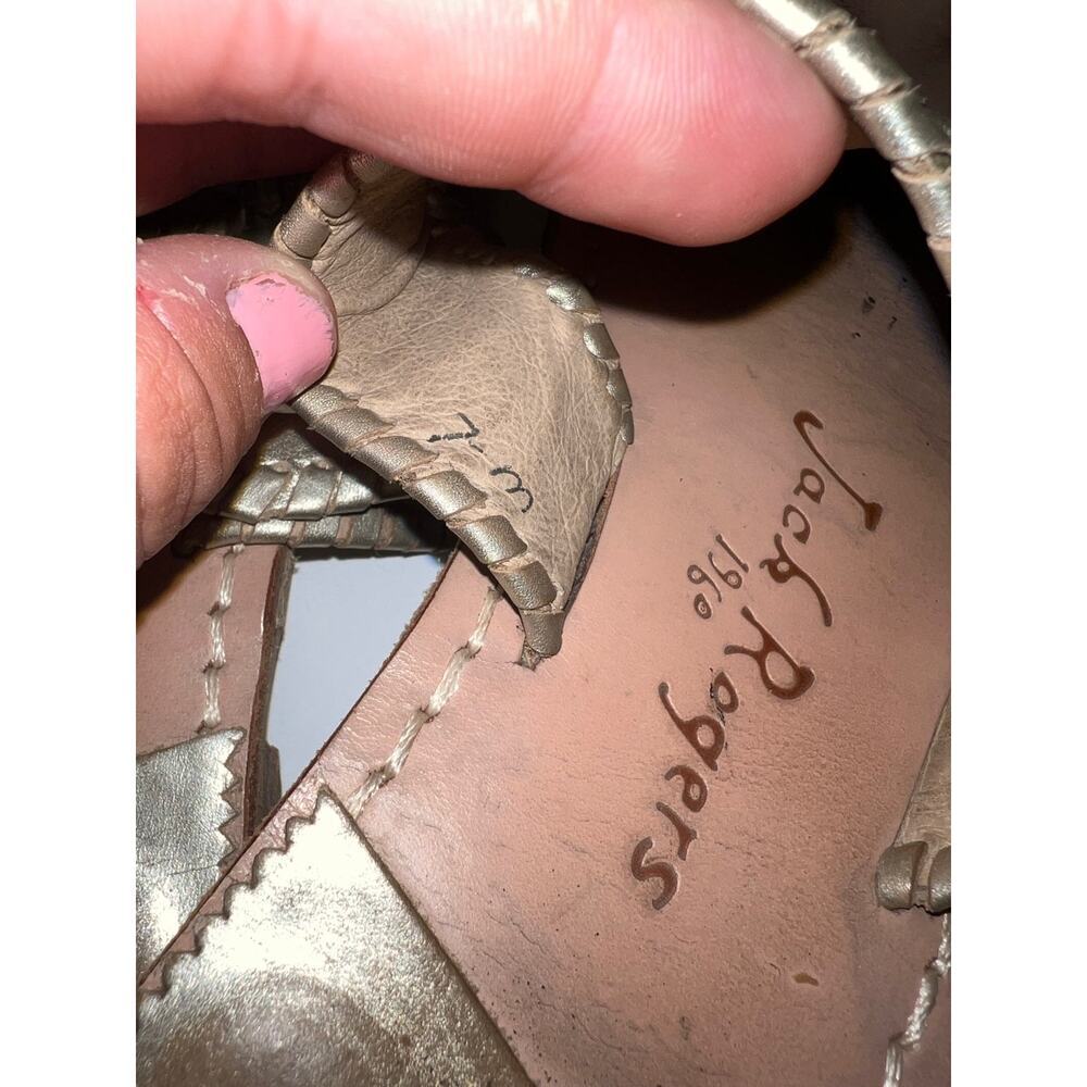 Jack Rogers iconic sandal in platinum size 7 - Picture 4 of 8
